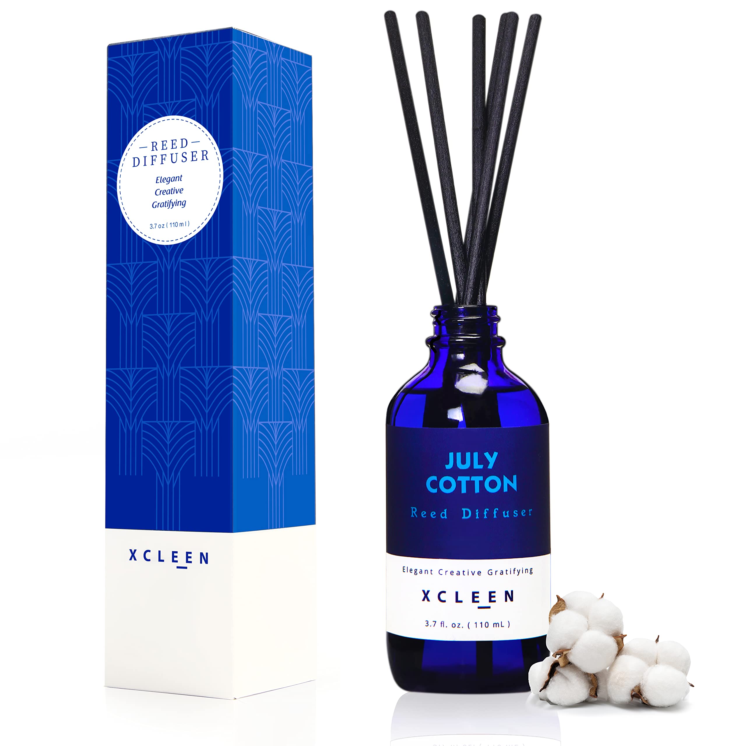 Photo 1 of Xcleen July Cotton Reed Diffuser Set, 3.7 Oz Aromatherapy Scented Oil Diffuser Sticks, Great Room Air Fresheners, Best Housewarming Gift idea - Giving, Home & Office Decor