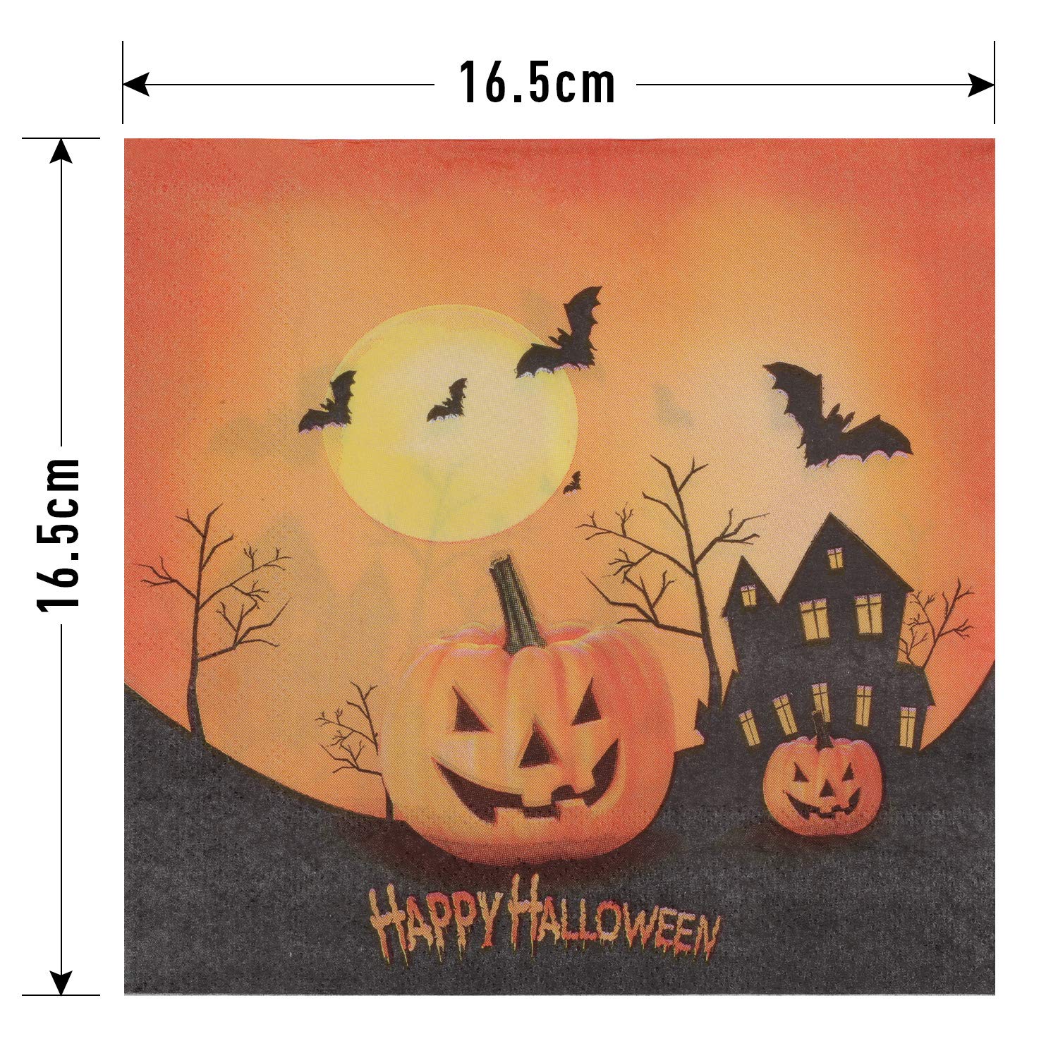 Boao 80 Pezzi Halloween Tovaglioli Di Carta Tovagliolo Di