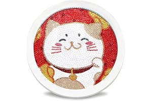 Libfx Diamond Art Kits for Kids with Frame Diamond Art for Kids Girls Boys Beginners Arts and Crafts for Kids Ages 8-12 Christmas Birthday Gifts (Fortune Cat)
