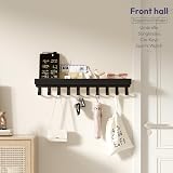 SWTYMIKI Key Holder 10 Hooks Wall Mount Key Rack Mail Organizer view 8