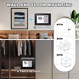 SINZUX 6.6L Digital Safe Steel Wall Safe 2 Keys 230x170x170mm Black view 6