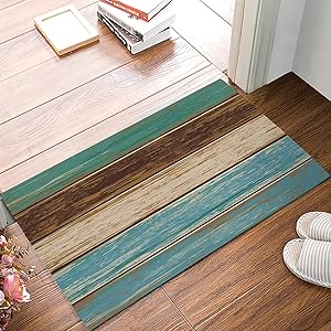 Big buy store Rustic Country Barn Wood Door Doormats Entrance Front Door Rug Outdoors/Indoor/Bathroom/Kitchen/Bedroom/Entryway Floor Mats,Home Decor Non Slip,18 x 30inch