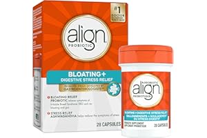 Align Probiotic, Bloating + Digestive Stress Relief, Probiotic for Women and Men with Ashwagandha, Helps Relieve Symptoms of 