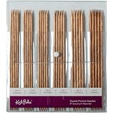 Knit Picks Double Pointed Wood Knitting Needles Set, 8 inches | 8" DPN set comes with six sizes from US 4 - 9 (3.5 - 5.5 mm), five needles per size, natural wood Sunstruck color.