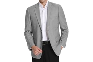 Teemlanny Men's Sport Coat Houndstooth Blazer Classic Fit 2 Button Stylish Stretch Suit Jacket for Daily Casual Outfits