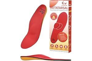 Cushwork Metatarsalgia Insoles for Ball of Foot Pain,Morton's Neuroma,Arch Supports Insoles,Orthotic Insoles,Men Women Shoe Insert for Metatarsal,Foot Pain Relief