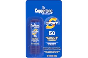 Coppertone Sport Sunscreen Lip Balm, SPF 50 Sunscreen for Lips, Skin Protectant, 0.13 Oz