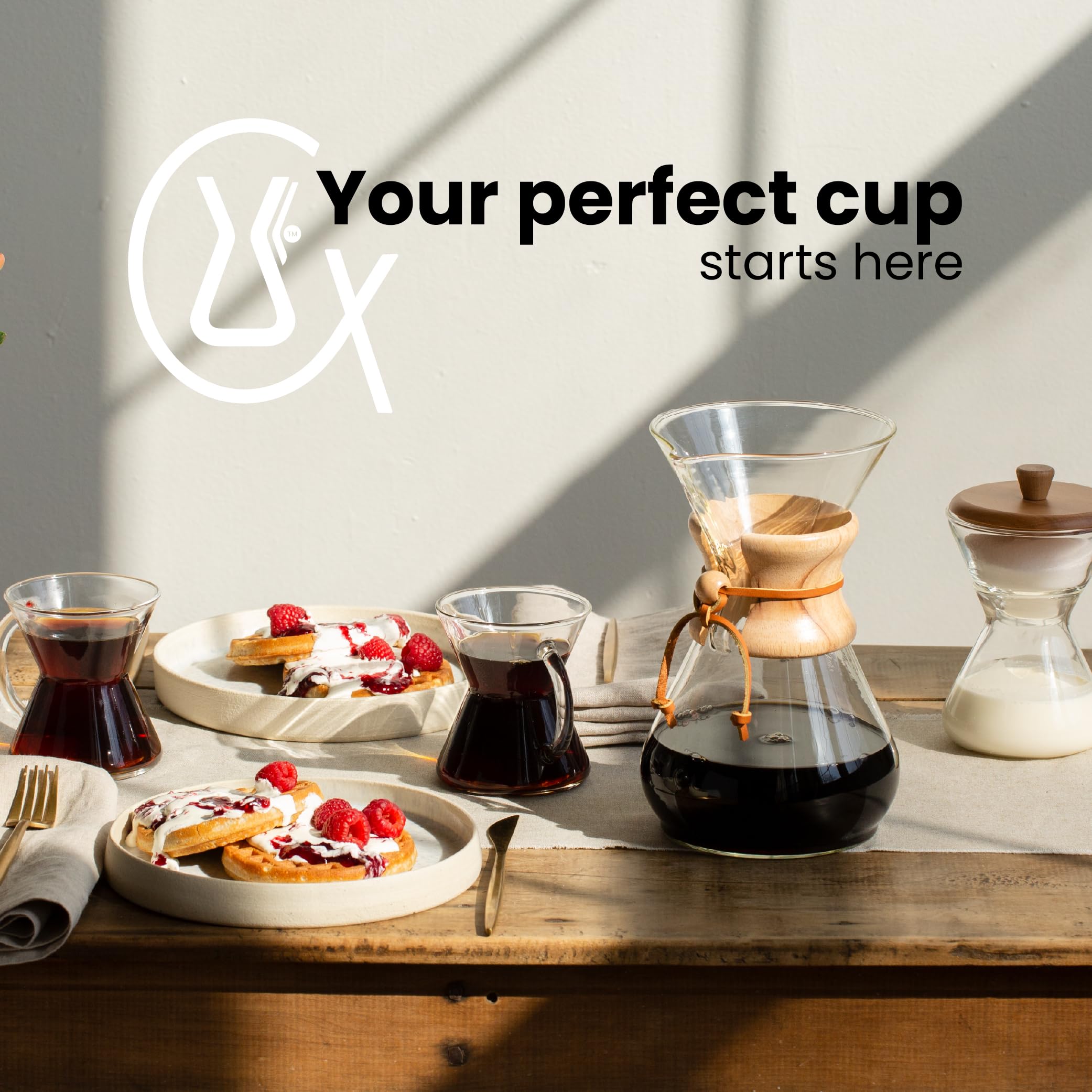 Chemex Natural Coffee Filters, Square, 100ct - Exclusive Packaging