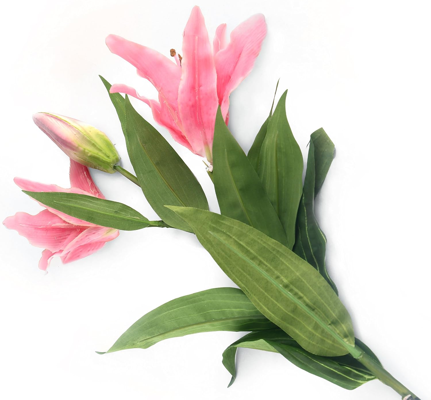 Floral Elegance Artificial 87cm Single Stem Pink Oriental Lily Flowers x 6, Half a Dozen - Image 3
