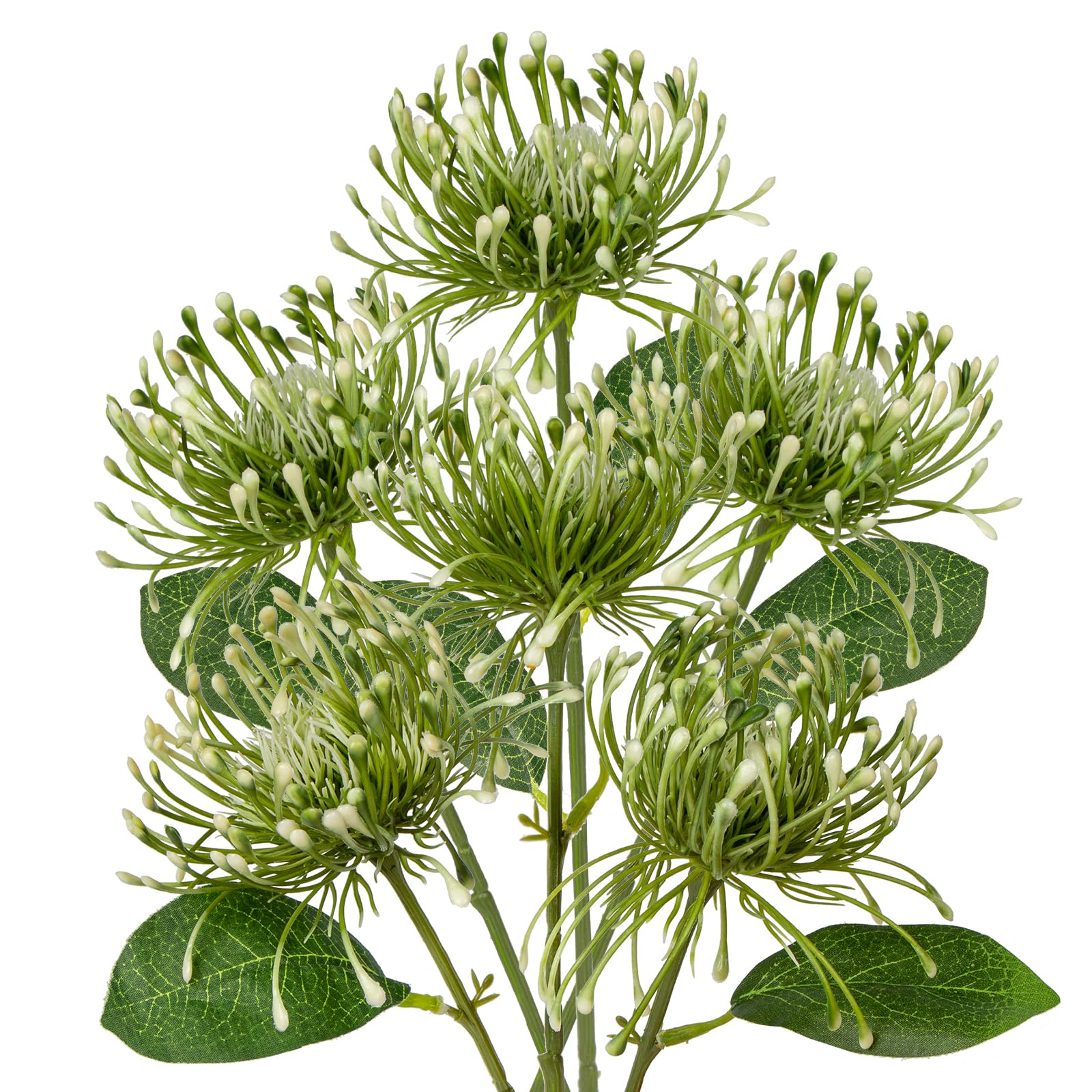 Briful 6 PCS Artificial Chrysanthemum Flowers Green Artificial Flowers Spider Mum Fake Flowers Pick Artificial Spider Mum Flower for Floral Arrangment Wedding Bouquet Home Bathroom Decor — image 1