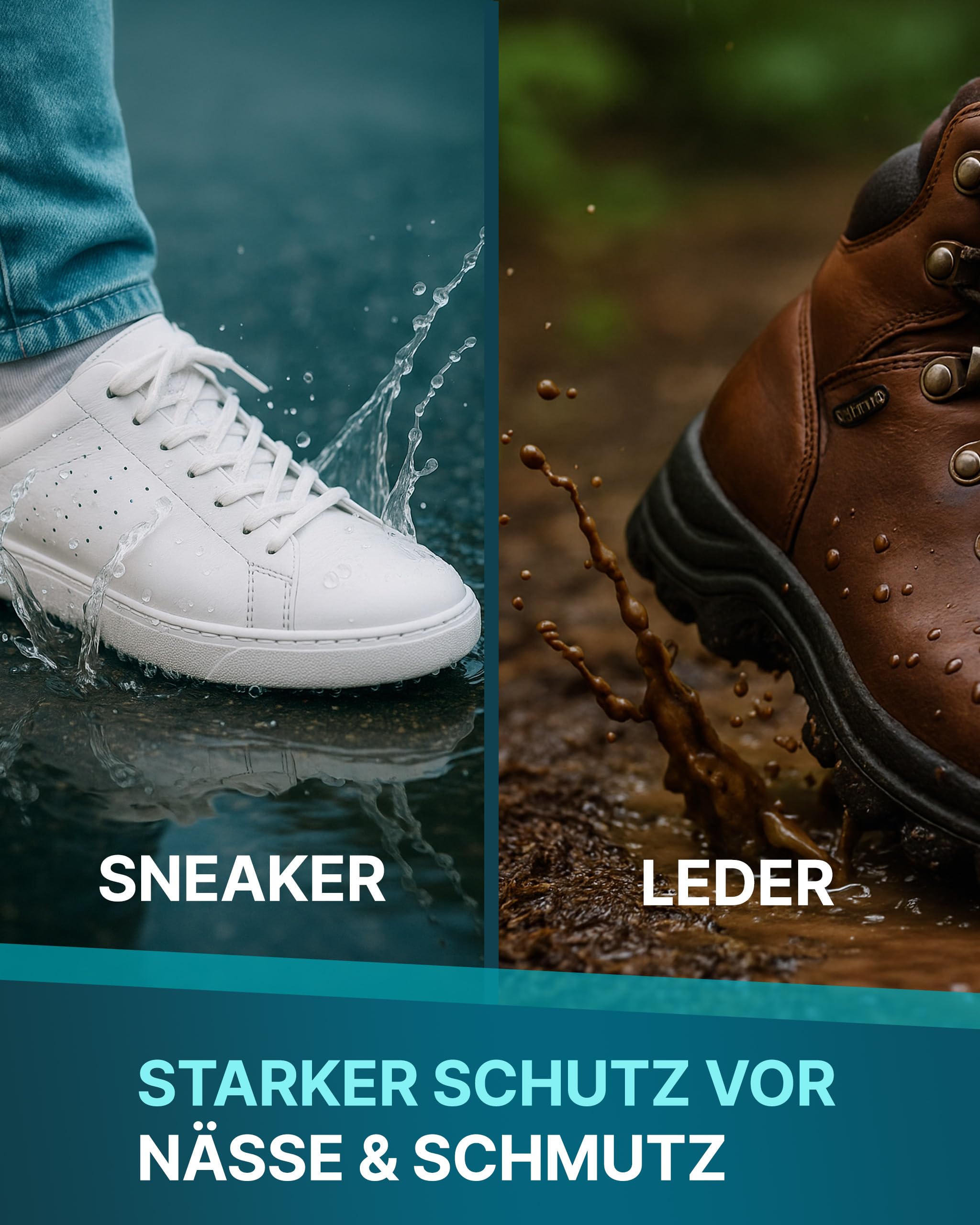 KLARBERG Imprägnierspray Schuhe wasserdicht - Wasser- & Schmutzabweisender Schuhspray - Ideal für alle Schuhe - von Sneaker & UGG's bis zu Wander- & Wildleder Schuhe - Biologisch abbaubar (500 ml) 2