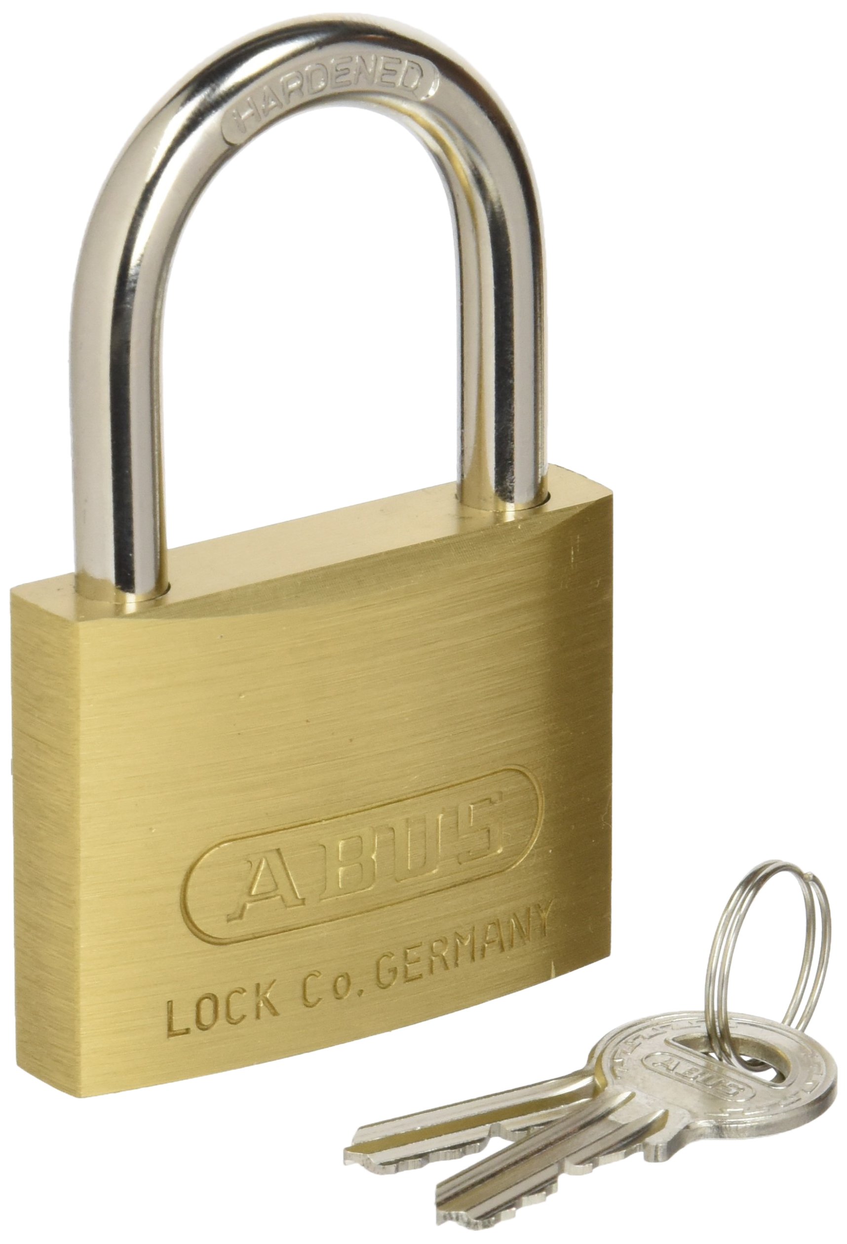 ABUS 35107 Brass Padlock with Keys 30mm Modern