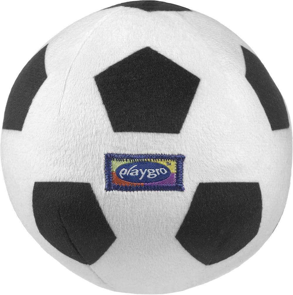 Playgro My First Football Integrated Rattle From 6 Months Black White