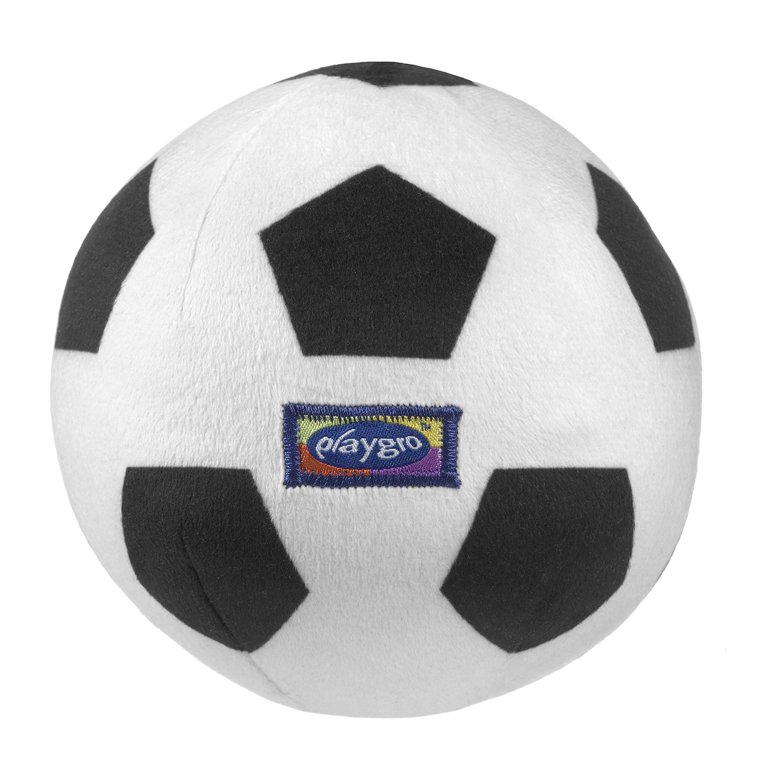 Playgro My First Football, Integrated Rattle, From 6 Months, My First Soccer Ball, Black/White
