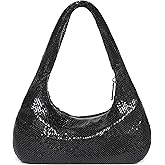 YUWITA Metallic Evening Bag Small Bling Sparkly Sequin Clutch Purses for Women Dressy Wedding Party Formal Events