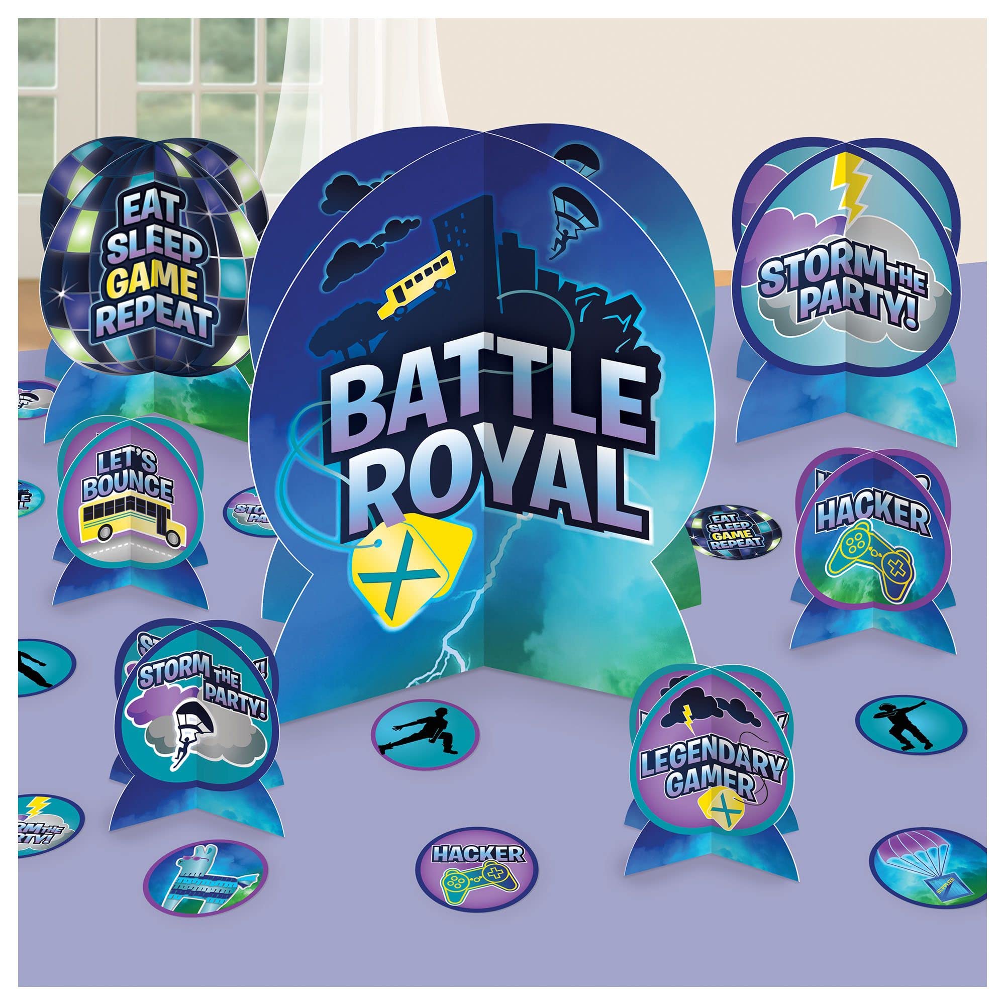 Photo 1 of Battle Royal Table Centerpiece - Multicolor, 27 Pcs