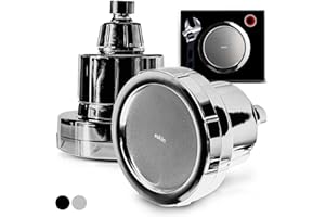 Eskiin Filtered Showerhead - Best Shower Head With Filters For Healthy Hair & Skin - High Pressure Water Softener For Hard Water - Reduce Dandruff, Protect Colored Hair, And Soothe Dry Skin (Chrome)