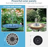 AISITIN 3.5W Solar Fountain Pump for Bird Bath 10 Nozzles 4 Rods Garden view 2