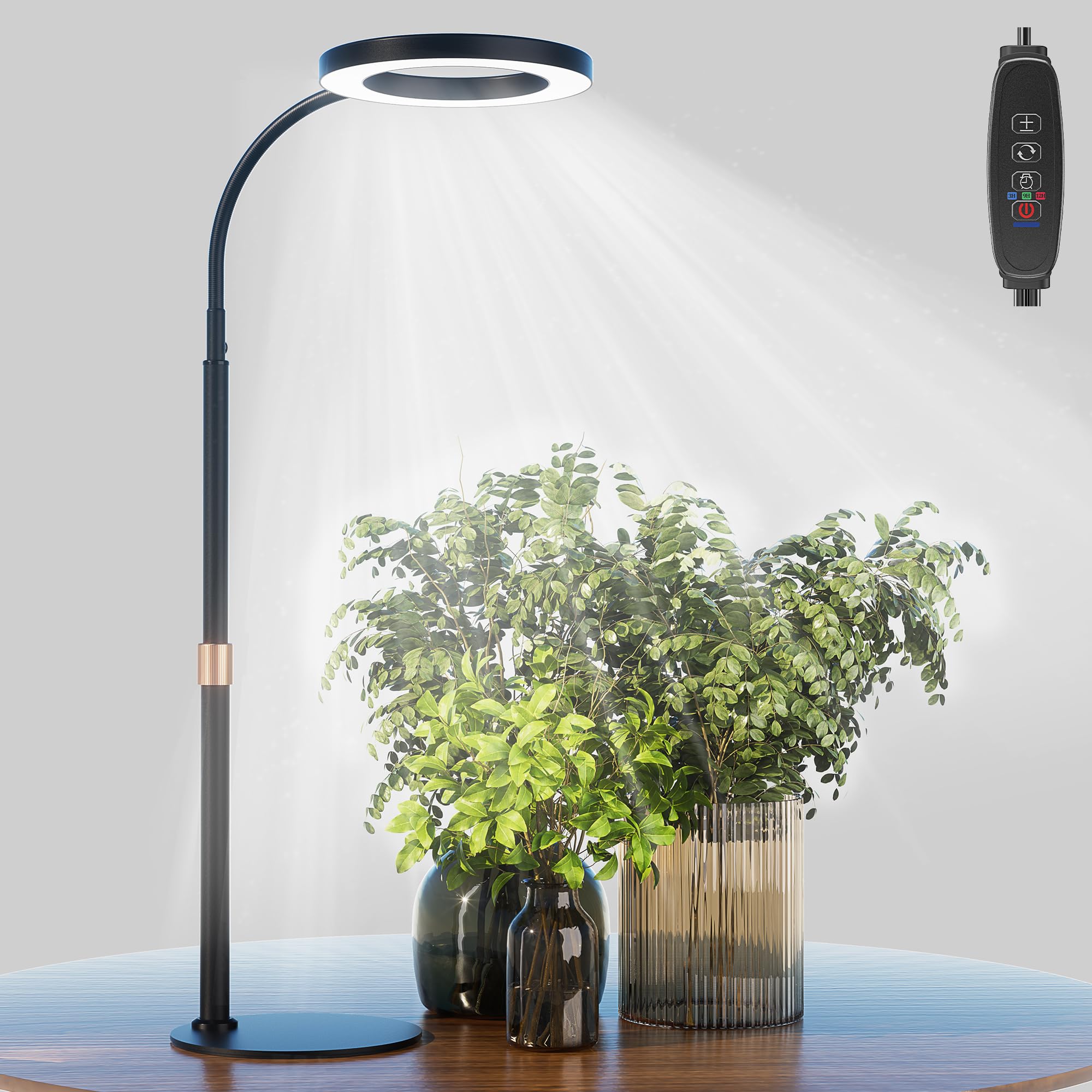 Photo 1 of bseah Grow Light, LED Plant Light for Indoor Plants Growing, Full Spectrum Desk Grow Lamp with Pedestal, Automatic Timer for 3H/9H/12H, 10 Dimmable Levels, Height Adjustable