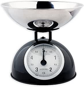 Amazon.com: Konig Retro kitchen scale with stainless steel bowl black