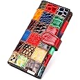 Eysee Wallets for women large Capacity Genuine Leather, Long Stitching wallet multi color