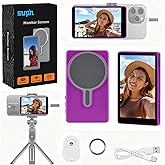 SUNPIN Vlog Selfie Monitor Screen, Wireless 4K/1080p Back Camera Monitor for iPhone & Android, Built-in Speaker for YouTube T