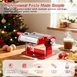 Sailnovo 3-in-1 Stainless Pasta Machine 9 Thickness 2 Width Red view 2
