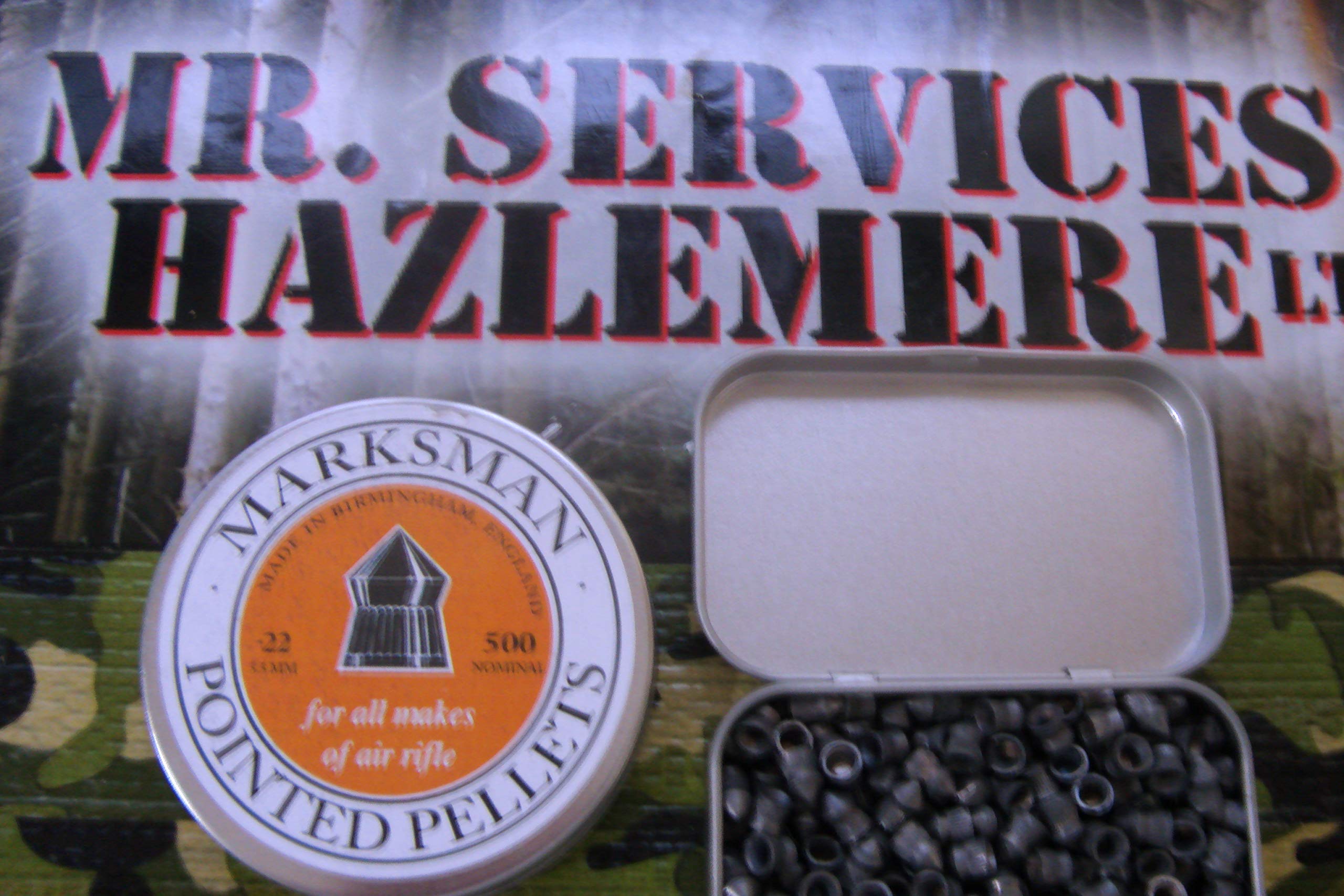 SURVIVAL 3 x TINS OF 250 x MARKSMAN POINTED .22 - 5.5mm AIR GUN PELLETS 750 PELLETS TOTAL.