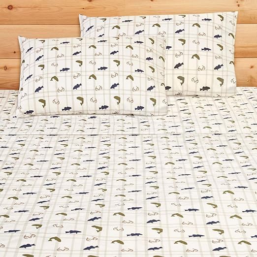 Amazon Com Realtree Lakeland Fishing Sheet Set Twin Queen