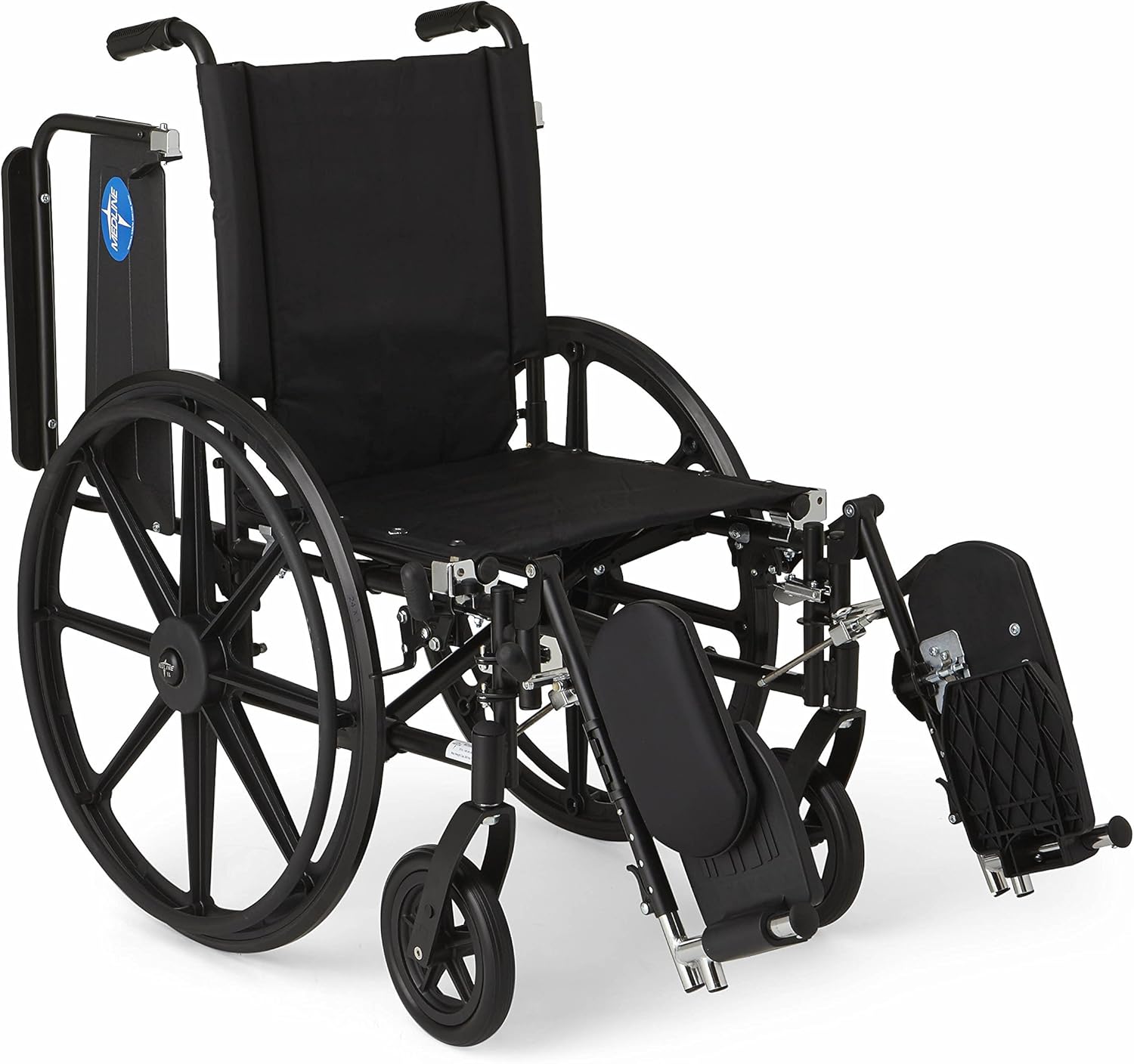 Medline Premium UltraLightweight Wheelchair with FullLength FlipBack Arms and Elevating Leg Rests for Extra Comfort 18” Seat, No, 1 Count: Health & Personal Care