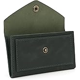 TheAntiq Green Leather Money Bag Wallets for Women - Handcrafted Leather Cash Envelopes for Budgeting Binder - Currency Holder Money Bag for Cash, Money Organizer for Cash Travel Purses for Women