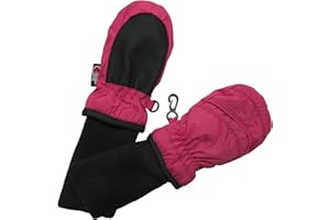 SnowStoppers Kid's Nylon Waterproof Snow Colorful Mittens (Fuchsia, Small)