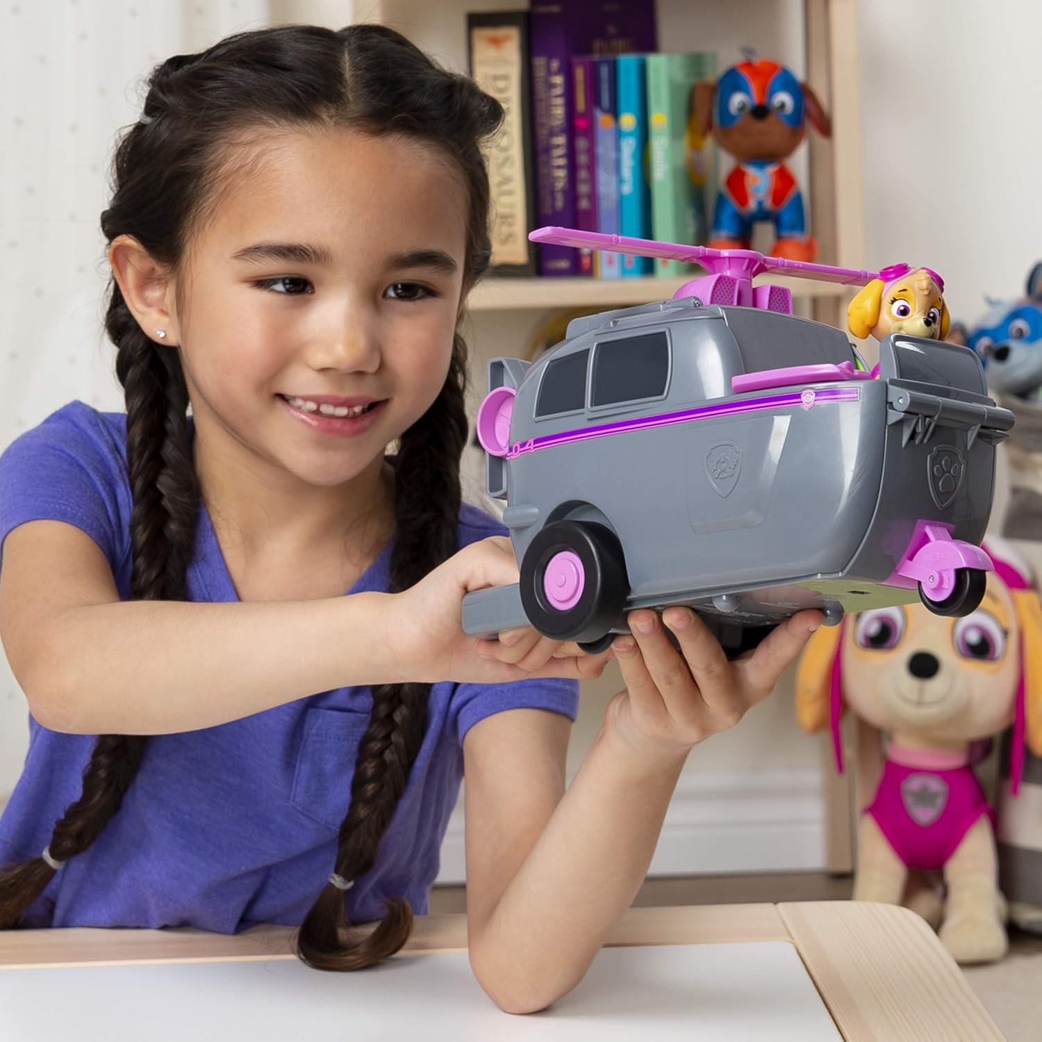PAW Patrol, Skye’s Ride N Rescue, 2-in-1 Transforming Playset and Helicopter, for Kids Aged 3 and Up: Toys & Games