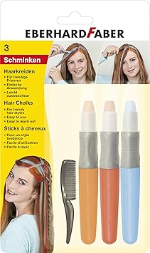 EBERHARD FABER 579201 Haarkreide-Set Basic, 3er Blisterkarte