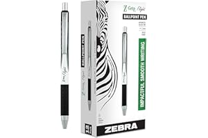 Zebra Pen Z-Grip Flight Retractable Ballpoint Pen, Bold Point 1.2mm, Black Ink, School Supplies, Teacher Supplies, and Office