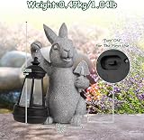 RICHIE Rabbit Statue Garden Ornament with Solar LED Light Outdoor Decor view 7