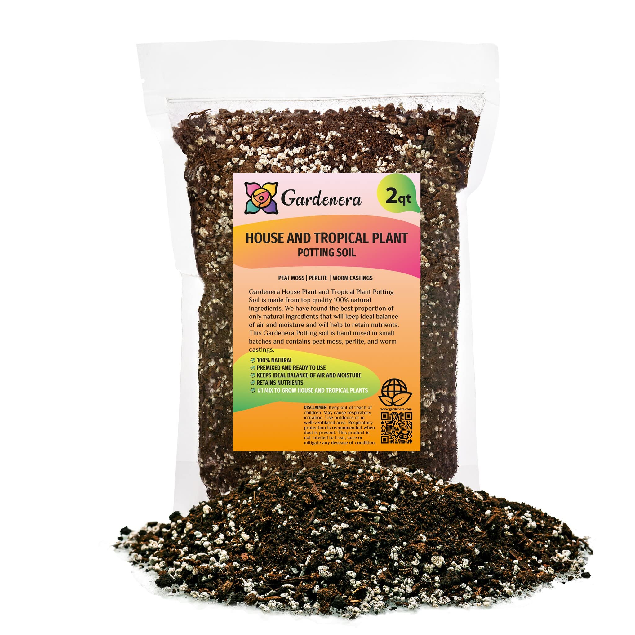 Photo 1 of ***ALMOST EMPTY***Gardenera Premium House Plant and Tropical Plant Potting Soil - Re-Potting Soil for All Types of Indoor House Plants - 2 Quart
