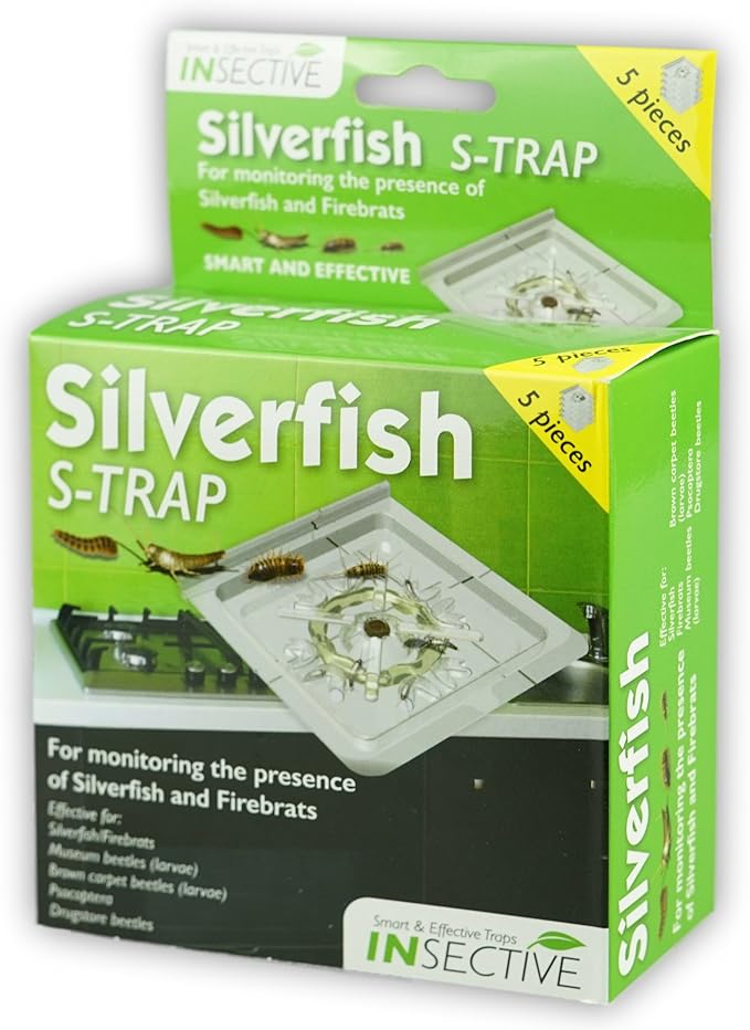 insec tive S Trap Piège à poisson argent avec appâts et colle, pour poissons d'argent insec tive S Trap Piège à poisson argent avec appâts et colle, pour poissons d'argent