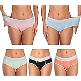 TUTUESTHER Hipster Panties for Women Cotton Womens Underwear Mid Rise Briefs Full Coverage Hip Hugger Underpants