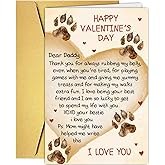 Supoeguk Funny Valentine's Day Card Gift for Dog Dad, Lovely Dog Dad Valentines Card, Happy Valentine's Day Gift from Dogs
