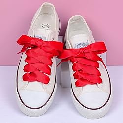 Booyckiy Flat Colorful Satin Ribbon Shoelaces