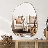 PERFNIQUE Irregular Wall Mirror Asymmetrical Mirror, 32''x24'' Gold Mirror for Bathroom Bedroom Living Room Entryway, Decorative Modern Boho Decor, Wall Mouted(Gold, 32''x24'')