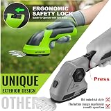 WORKPRO 2 in 1 Cordless Hedge Trimmer Grass Shear 7.2V 2000mAh Battery view 6