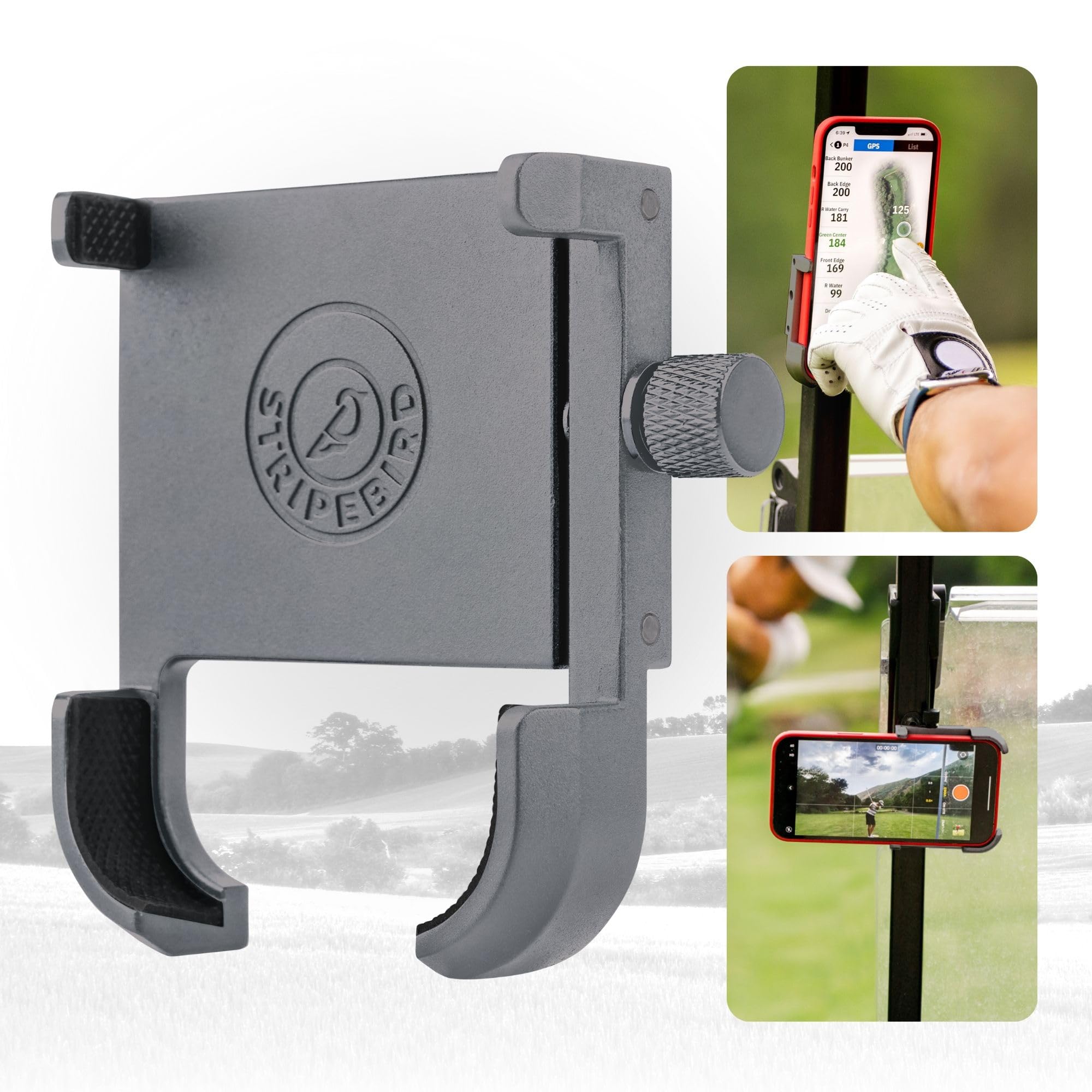 Stripebird Original Magnetic Golf Cart Phone Holder