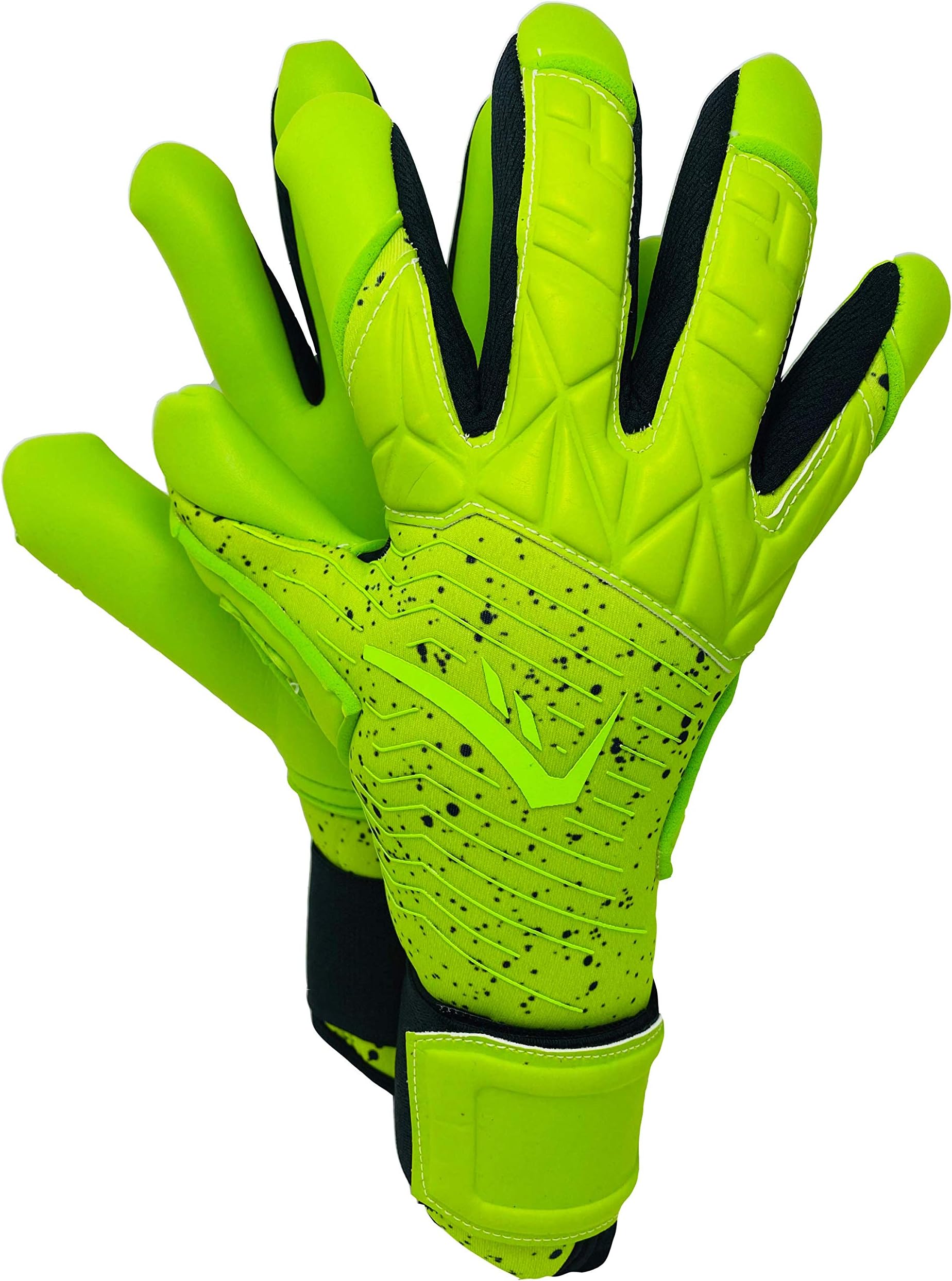 KRONIS Goalkeeper Glove LYNA 2.0 Green |Size 7-10| Professional Level Goalkeeper Gloves |Adult &Youth| Designed for top Performance, Durability, Safety, and Comfort.