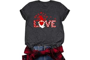 LHBNK Cat Valentines Day T Shirt Women Cute Cat Graphic Tees Happy Valentine Gift Casual Holiday Tops