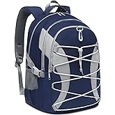 BLUEFAIRY Middle High School Backpack for Boys Girls Large Bookbag with Laptop Compartment Back to School Book Bags for Teens Teenagers Mochilas Escolares para Niños Niñas (Navy Blue/Gray, Solid)