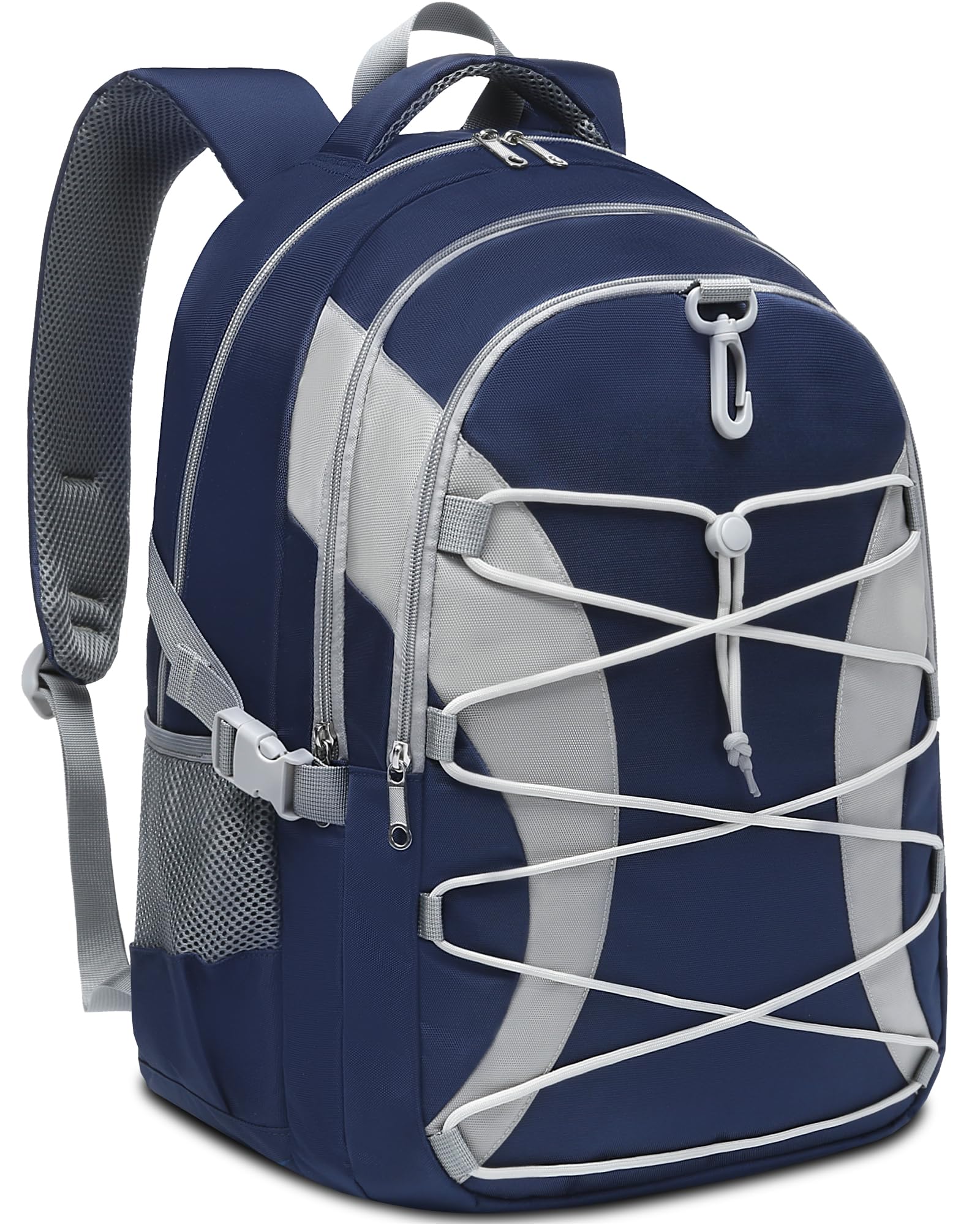 Photo 1 of BLUEFAIRY Middle High School Backpack for Boys Girls Large Bookbag with Laptop Compartment Back to School Book Bags for Teens Teenagers Mochilas Escolares para Niños Niñas (Navy Blue/Gray, Solid)