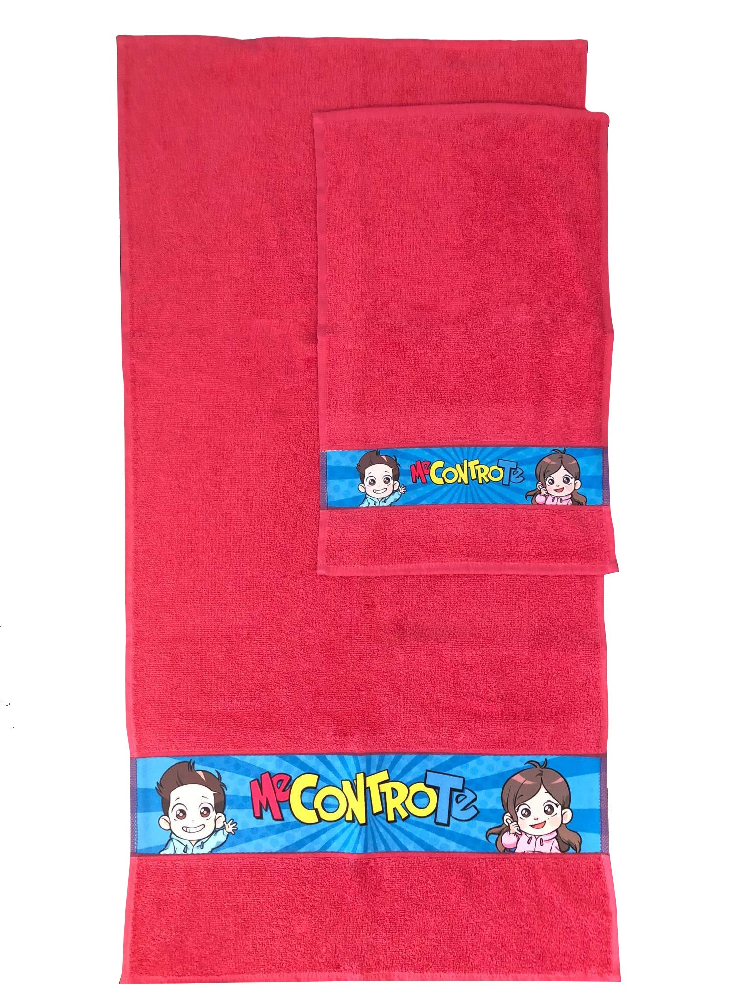 Sponge Set 2 Pieces 1+1 Guest 30x50 + Towel 55x100 Me Against You Towel 100% Pure Cotton Sponge