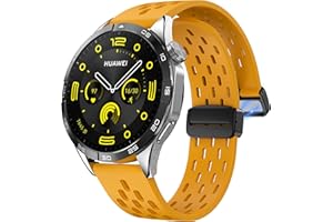 LYSMVIVI Sport Silicone Watch Band 18mm 19mm 20mm 22mm Quick Release Magnetic Sweatproof Breathable Watch Band for Men Women, Soft Silicone Sport Watch Strap